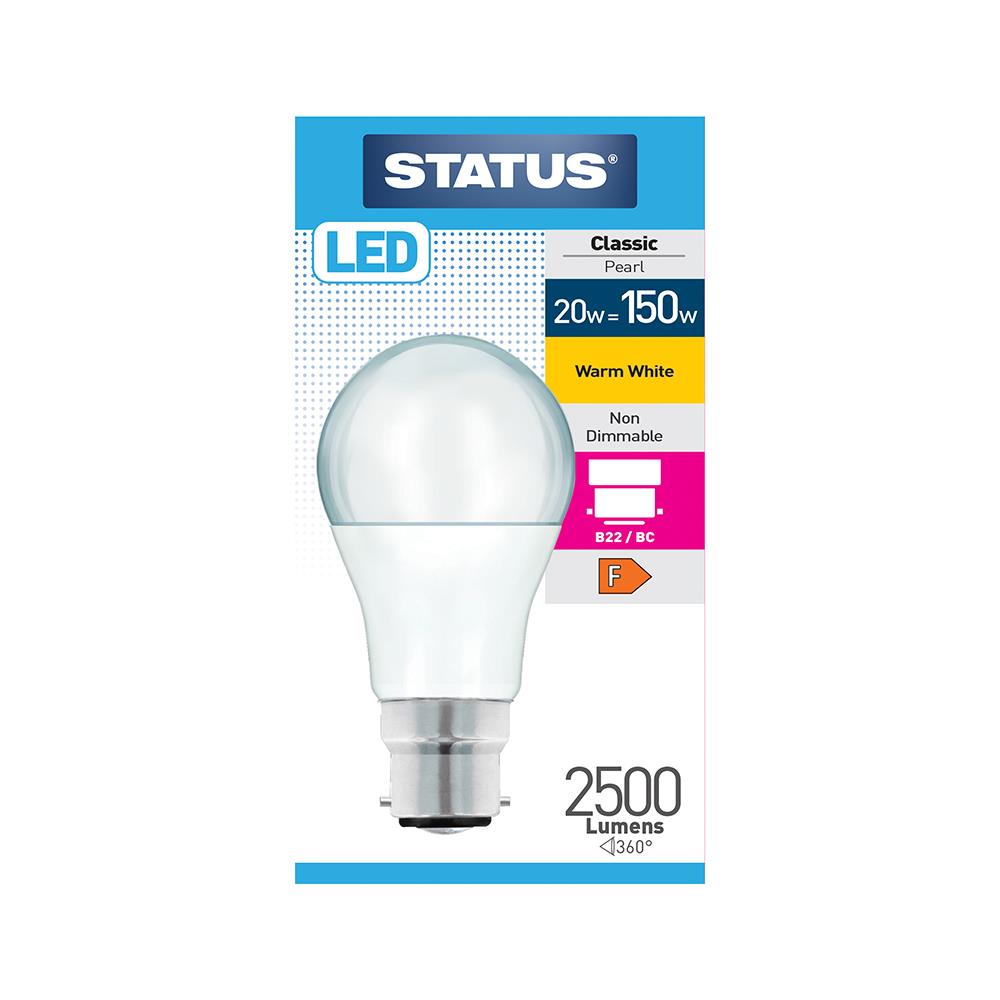 Status lumens LED A80 PA Pearl Warm White 1 pk box Status lumens LED A80 PA Pearl Warm White 1 pk box